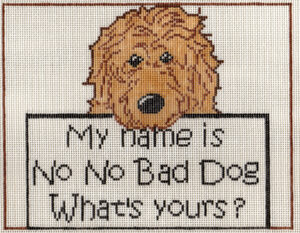 S20 No No Bad Dog Needlepoint