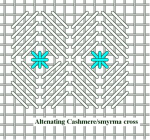 Alternating Cashmere & smyrna cross