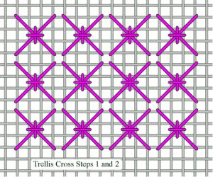 Trellis Cross Steps 1 and 2