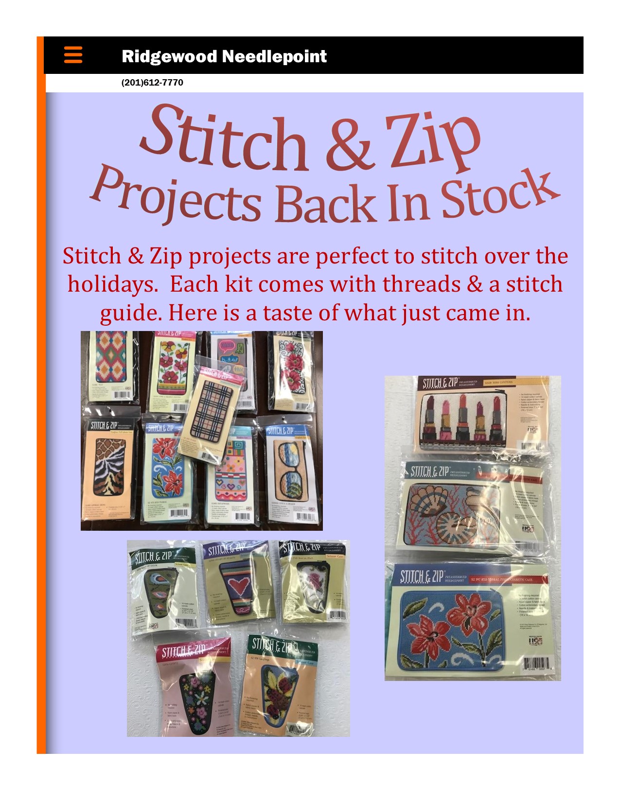 Stitch & Zip 12-12-21